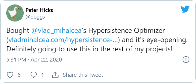 Hypersistence Optimizer Twitter Peter Hicks 2